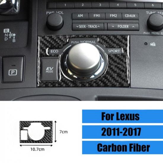 Black Carbon Fiber Car Drive Select Switch Trim Sticker For Lexus CT200h 11-17