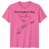 First Fathers Day Matching Unisex Tshirt Daddy Fistbump Apparel