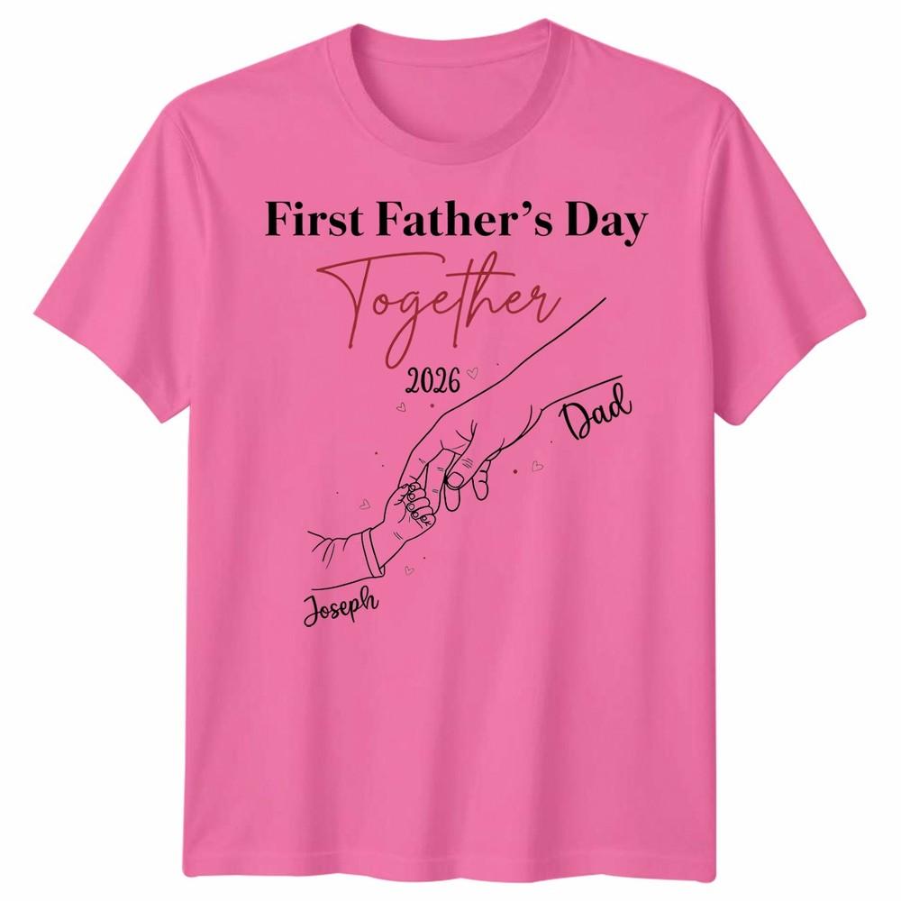 First Fathers Day Matching Unisex Tshirt Daddy Fistbump Apparel