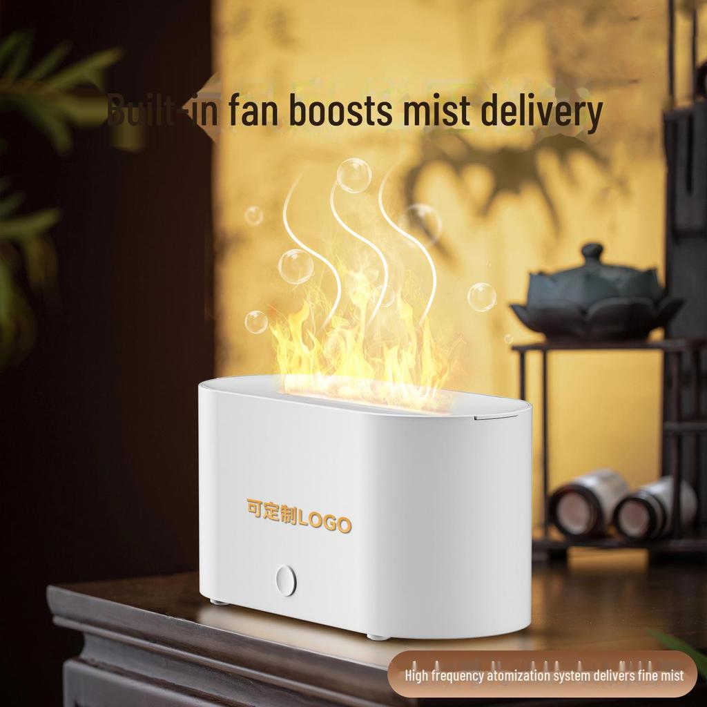 Colorful Atmosphere Aromatherapy Flame Humidifier for Home, Bedroom, Dorm, and Office