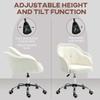 46-56 Cm Teddy Fleece Office Chair - Cream