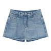 High-Waist A-Line Denim Skirt Shorts for Women - Summer Slim Fit with Anti-Exposure Split Design