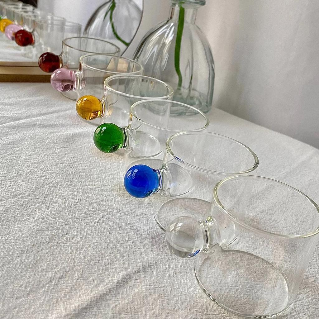 6pcs Pack Small Cups Set Espresso Cups Coffee Mug Tea Cup Set Heat Resistant Glasses Coffee Tea Cups Mugs Milk