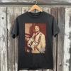 Neu! Waylon Jennings Gitarrist Foto Unisex Schwarzes Baumwoll-T-Shirt