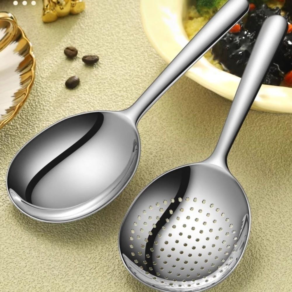 304 Stainless Steel Big Colander Rust-proof Serving Spoon Communal Spoon  Restaurants