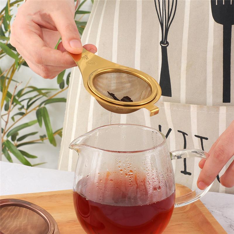 Infuseur à thé réutilisable en acier inoxydable à mailles fines Théière Kungfu Passoire à feuilles de thé Ensemble Diffuseur d'épices Filtre Accessoires de cuisine