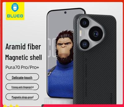 Blue Orangutan Mr. Aramid Fiber Magnetic Phone Case for Huawei Pura70 Pro/Pro+