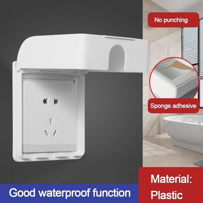Plastic Socket Waterproof Box Self-Adhesive Protection Socket Splash-Proof Box  Bathroom