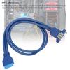 50cm USB 3.0 Extension Cable Dual Ports Panel Cable Motherboard Extension Cable  PC Building