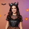 Cute Halloween Hairband Plush Spider Web Headband Fashion Party Hair Hoop  Hair Accessories
