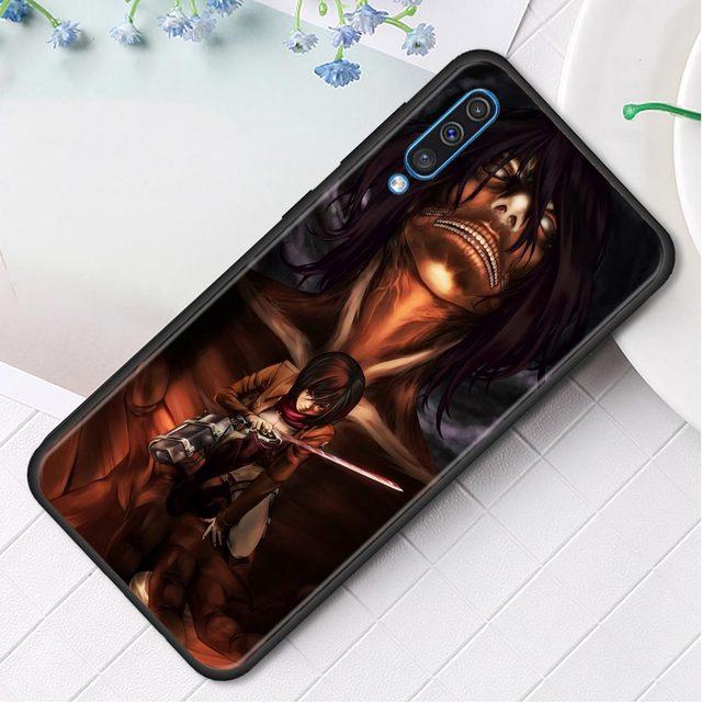 Kryt na telefon pro Samsung Galaxy A50 A70 A10 A20e A30 A40 A20s A10s A10e A80 A90 A60 A30s Silikonový kryt pouzdro Attack On Titan Anime