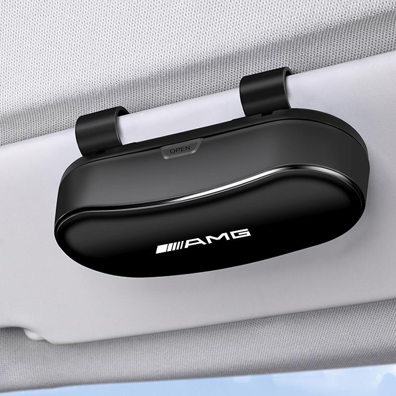 Car Sunglasses Box Glasses Holder Auto Sun Visor Organizer For Mercedes Benz AMG GLC W203 W206 W220 W205 W211 W212 W201 W168 GLE
