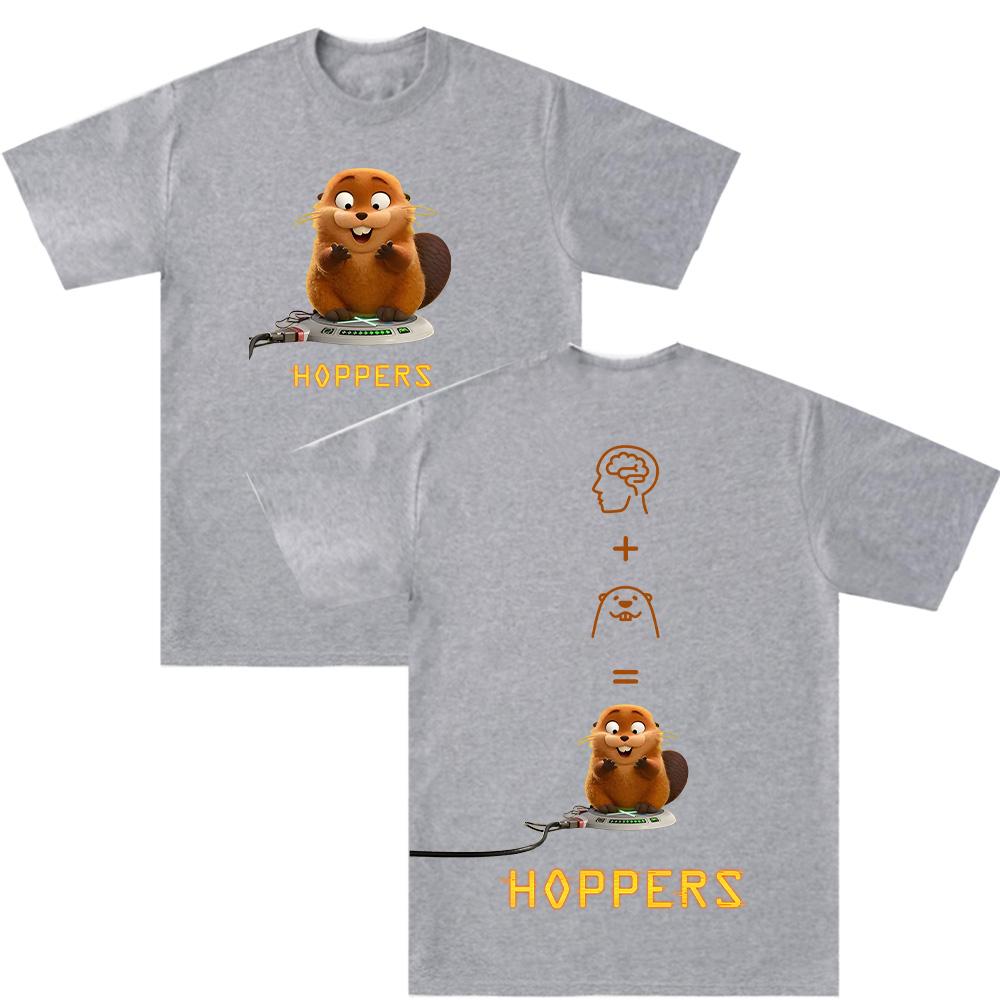 

Hopperss Cartoon Print Tshirts Trendy Funny Gift for Women Unisex Clothing High Quality Cotton Short Sleeve Anime Fashion Y2K Tees 4XL