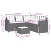 L shaped garden sofa set with table and cushions beige poly rattan