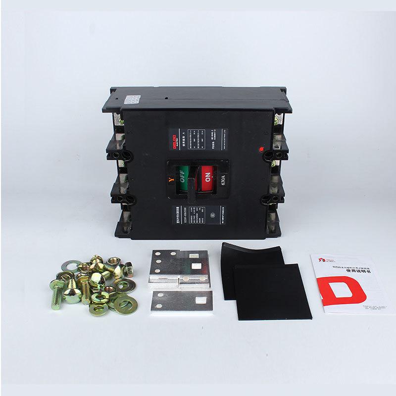 3P Plastic Case Circuit Breaker DZ20Y-630/3300, Three-Phase 380V, 630A Air Switch.