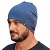 Męska czapka beanie na wiosnę i jesień jeansowa bawełniana wygodna