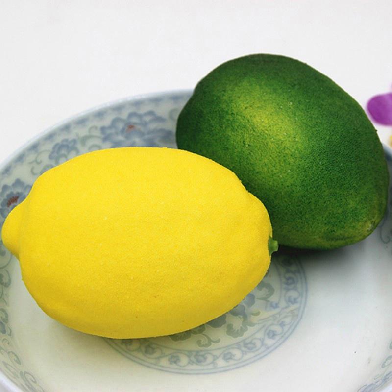 Details about / 6-12Pcs Artificial Lemon Fake Imitation Fruit Theater Prop Staging Home Decor US