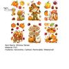 Harvest Festival Window Decor 6 Sheets Autumn Stickers, Thanksgiving Cartoon Static Cling Decorations with Fall Art Pumpkins Maple Leaves Scarecrows