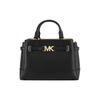 Michael Kors Mk Reed Classic Solid Color Portable Commuter Leather And Synthetic Leather Handbag Women handbag Black 35S3G6RS1T-001