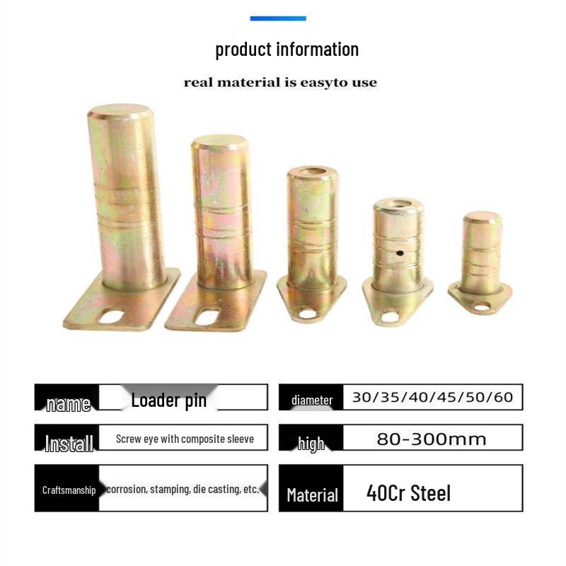 Loader Backhoe Pin Shaft Accessories: Boom Rocker Arm, Bucket Grease Pin, Pin Sleeve 303540