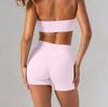 Chen Shijie Europe and the United States new tube top sports suit women's quick-drying hip lift yoga suit belly back yoga suit women