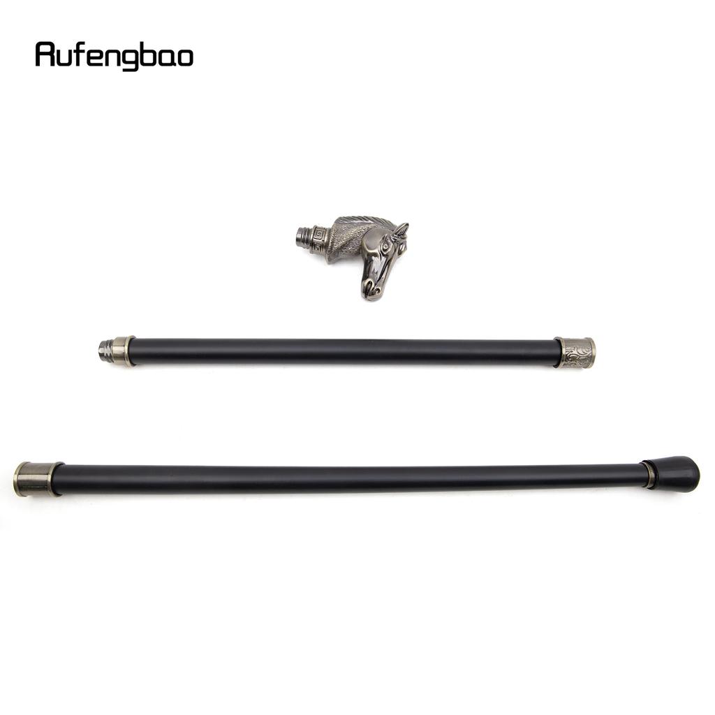 Bronze Color Race Horse Bristle Head Animal Fashion Stick Decorative Cospaly Vintage Party Fashionable Walking Cane Crosier 93cm