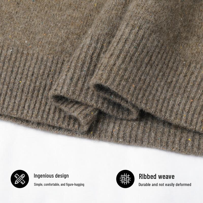 SNOWFLYING Women's Merino Wool Semi-High Neck Sweater