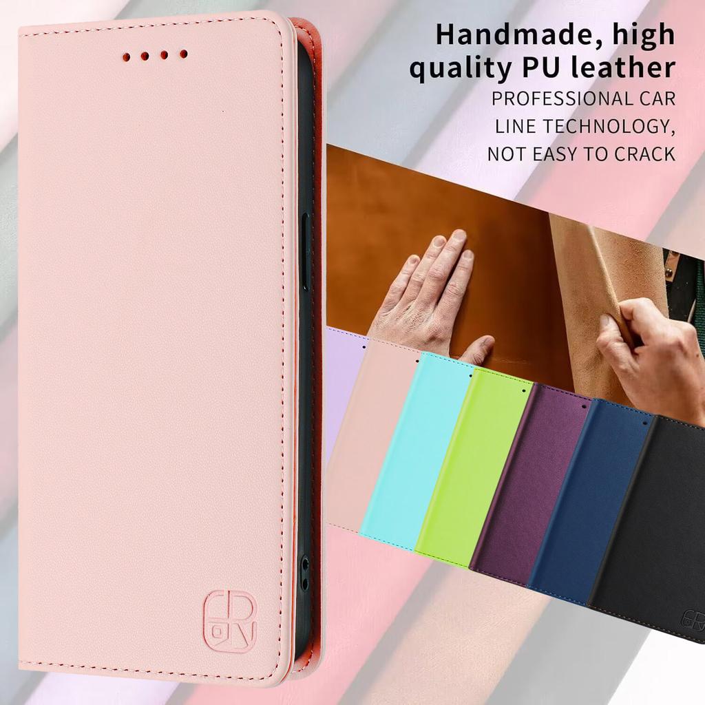 Pro ZTE Blade A52, A53, A73, V50 Vita, V40S, Axon 60, V60, A75, V60 Vita, V70 Vita... Prémiové pouzdro z PU kůže ve stylu peněženky, nárazuvzdorné a s RFID blokováním