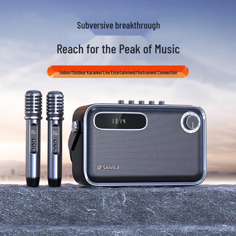 SANSUI Z5 Portable Bluetooth Speaker with Quad Bass CN plug (adapter included)