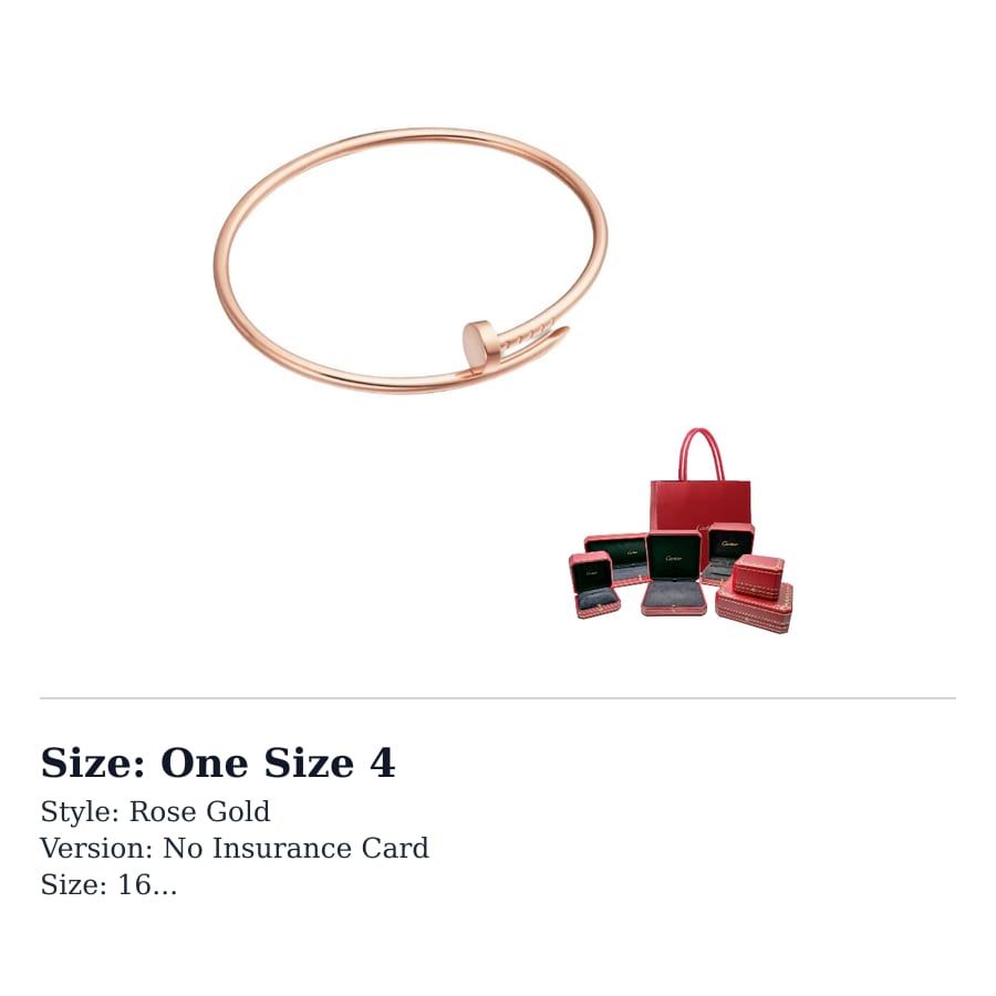 Cartier 18K Rose Gold Just Un