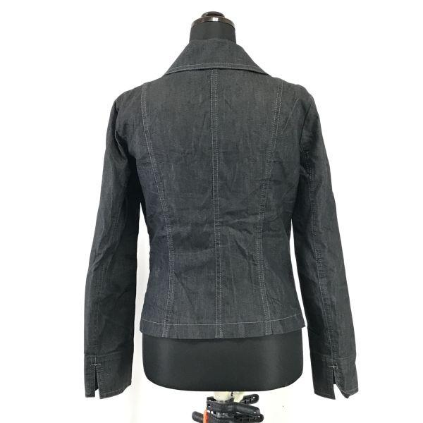 MOGA Silk 14% Blend High-End Denim Jacket Women’s 2 M Gray Jackets Jumpers
