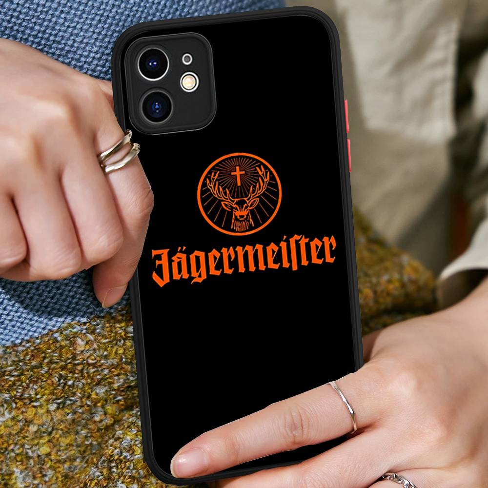 Heißes J-JaegermeisterS Handyhülle Für iPhone 16 15 14 11 12 13 Pro Max Plus 12 XS Max Rückabdeckung Mattes Case