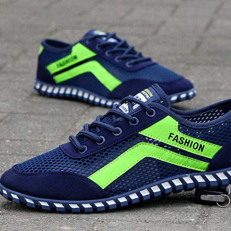 Moda Męskie Oddychające Buty Tenisowe Lato Casual Lekkie Wygodne Buty Płócienne Modne Sznurowane Puste Buty Męskie Nowe Sneakersy