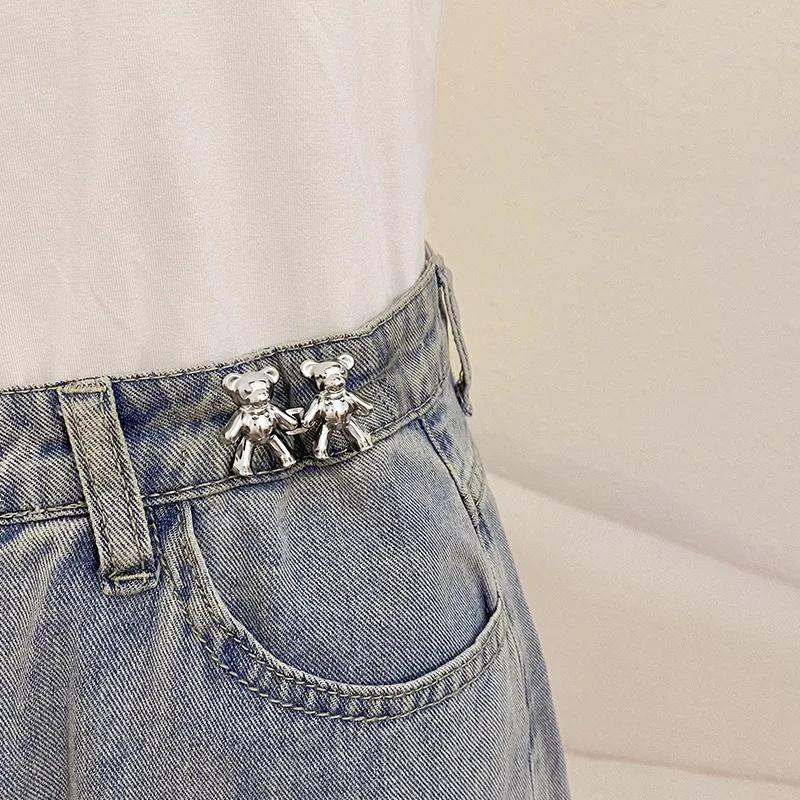 Neue Y2K Stern-Clips für Hosen Hosen-Pin Einziehbarer Knopf Loser Knopf für die Taille Für Jeans Feste Taillenschnalle