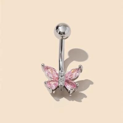 Anneau de nombril papillon de luxe doux et léger pour femmes et filles, anneau de nombril papillon sexy, piercing corporel, bijoux cadeaux