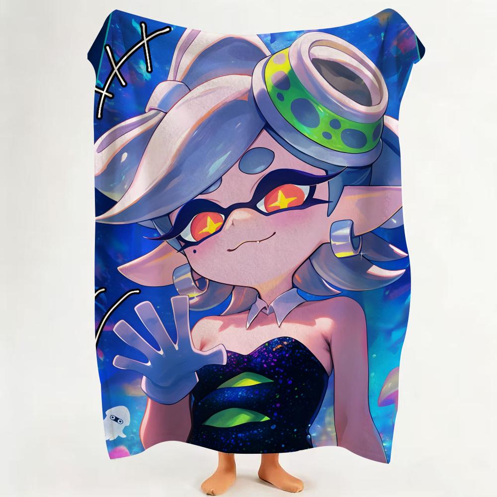 

Game S Splatoon Throw Flannel Throw Blanket Suitable for Sofa Living Room Bedroom 75cmx90cm
