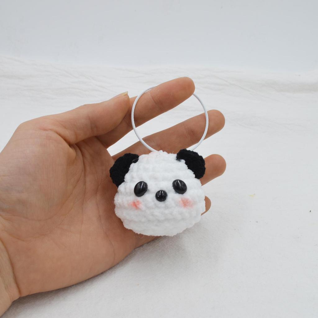 Panda Kopf Schlüsselanhänger Anhänger - Handgemachtes Geschenk für Mama oder Freund