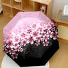 Cherry Blossom Fantasy Compact Travel Automatic Umbrella Retractable Design With 8Rib Durability Sturdy Construction Durable Everyday Carry Umbrella