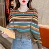 Loose Tassels Knit Hollow Out Blouses Stripe Beach Crochet Sweater Top Beach