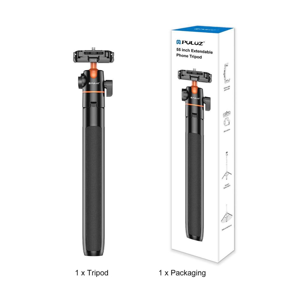 Fat Cow Portable Action Camera Selfie Stick with Tripod & Telescopic Extension for Phones & Mirrorless Cameras