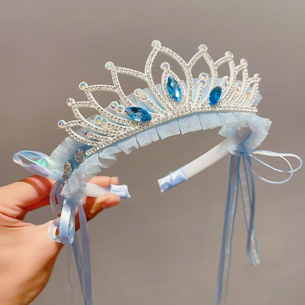 

Royal Blue Rhinestone Headband Girl Hair Clip for Baby Girls Birthday Party Dress-up