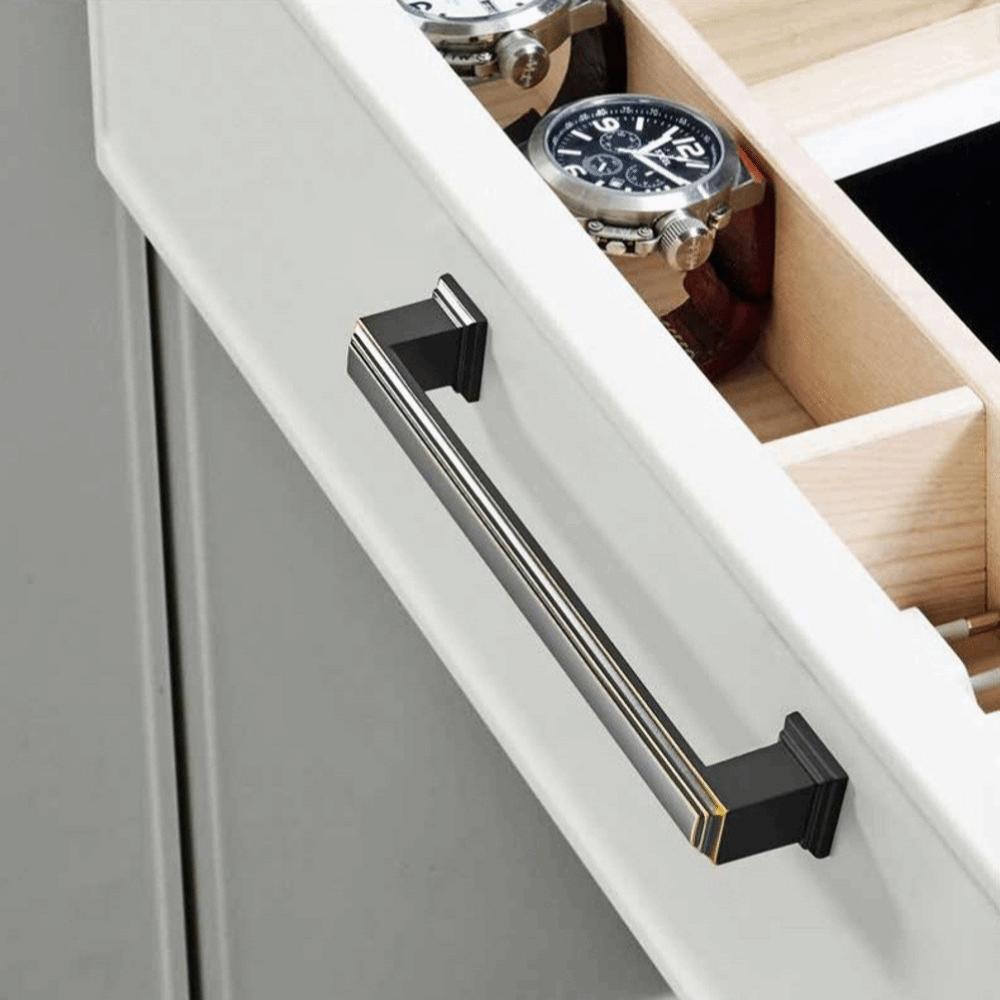 Zinc Alloy Cabinet Handles Thick Solid Door Knobs Modern Wardrobe Pulls  Furniture Hardware