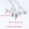 2/4 Way 2.5Mm Plug Wires For Tens Ems Massager Electrical Nerve Muscle Stimulator Electrode Cable Line Wire For Electrode Pads