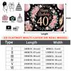 Party Backdrop Birthday Pink 40Th Photo Booth Background Wall Decor
