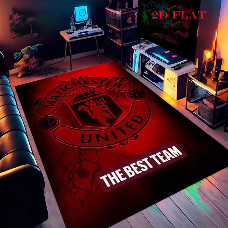 Man Utd Carpet Rug for Living Room Bedroom Home Sofa Decoration,Kids play Nonslip Floor Mat
