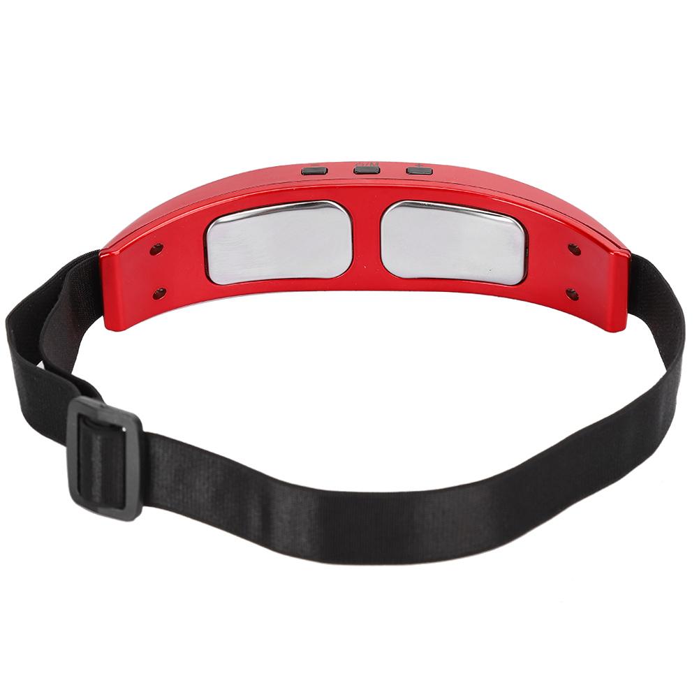 Multi Functional Head Massager Voice Prompt Low Frequency Pulse Insomnia Improvement Machine(Voice Heating Red )