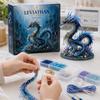 3D Beaded Sea Creature DIY Craft Kit Mythical Ocean Leviathan Bead Embroidery Animal Model for Handmade Projects Gift