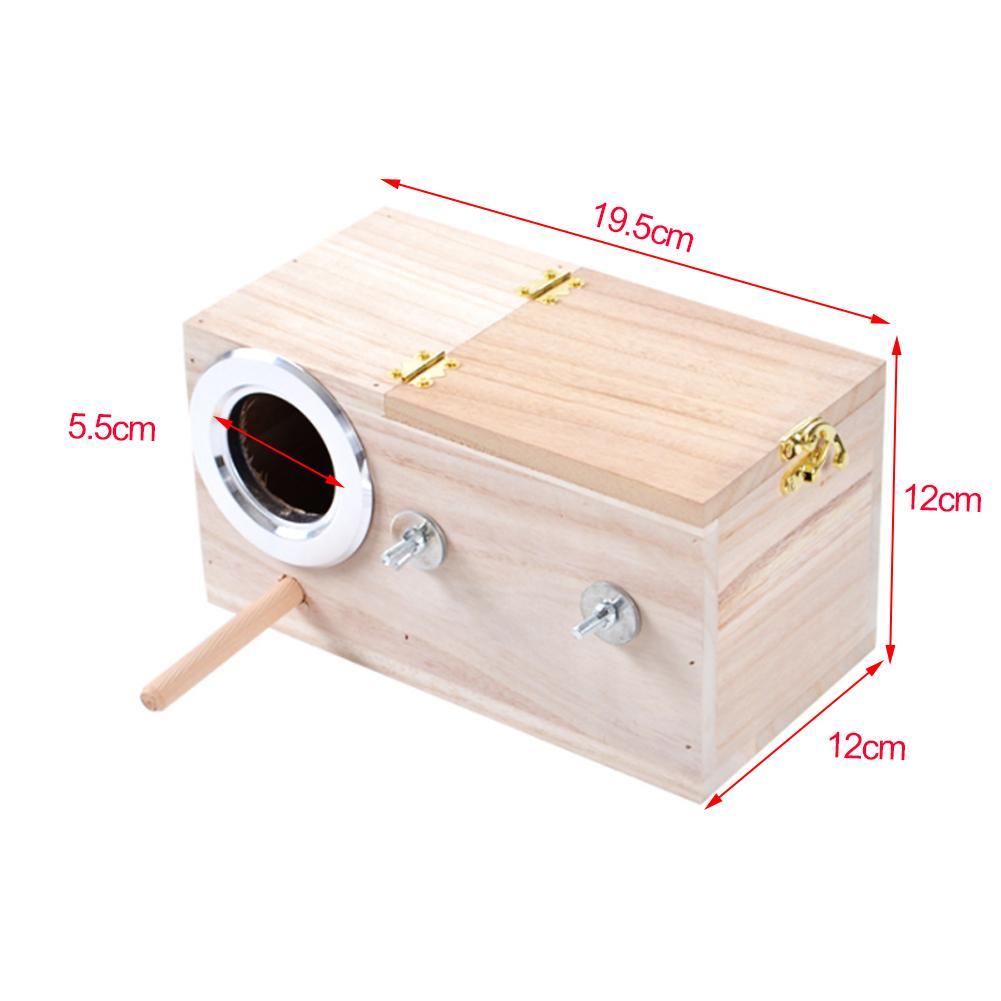 Bird Breeding Box Cage Nest For Parrot Nesting House Wooden Lovebirds Finch Wood Breeding Box For Lovebirds Parrot Mating Box
