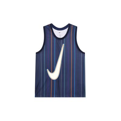Atmungsaktives Rundhals-Tanktop mit Streifen für Basketball Herren Tops Blau DX0436-410