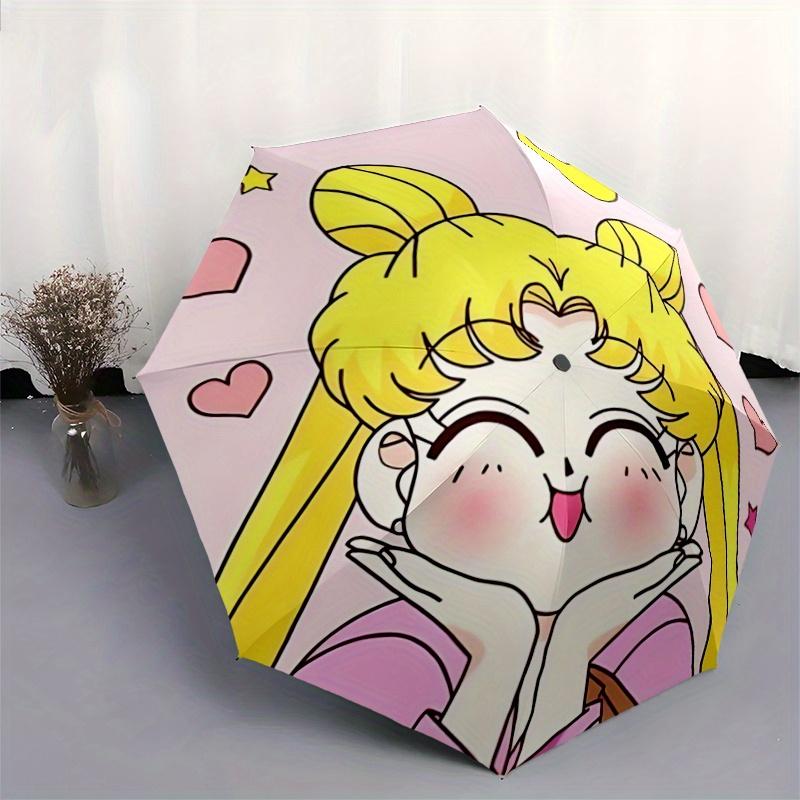 1pc Sailor Moon Automatic Opening and Closing Umbrella - Suitable for Various Occasions, Outdoor Activities, Lightweight and Durable Automatic Fo